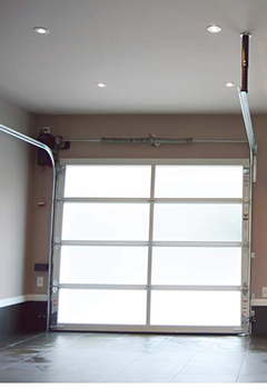 Electric Glass Garage Door Installation Mound